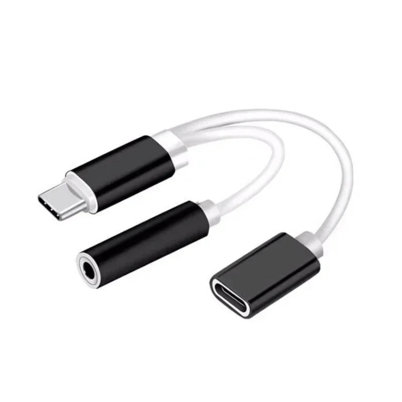 USB-C to 3.5mm Audio Jack Adapter | AUX Dongle for USB-C USB-C Audio Adapter Qme black