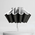 Windproof Reverse Folding UV Umbrella – Auto Open/Close Folding Umbrella Qst Grey