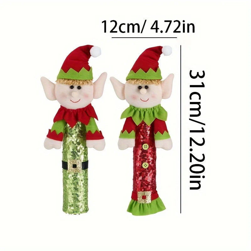 Christmas Elf Refrigerator Door Handle Covers – Set of 2 Christmas Handle Covers Qme