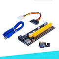 PCIe USB 3.0 Adapter Card with 4-Pin GPU Power Cable PCIe Adapter Card Qme Thin line OD4.0