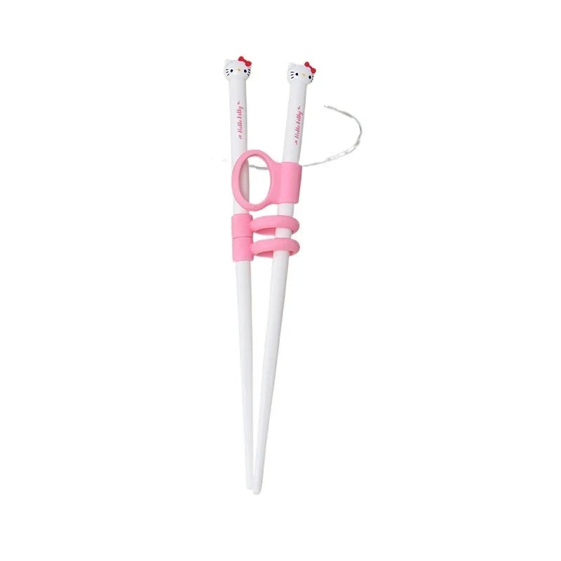 Hello Kitty Kuromi Finger-Loop Practice Chopsticks Food-Grade Practice Chopsticks Qme
