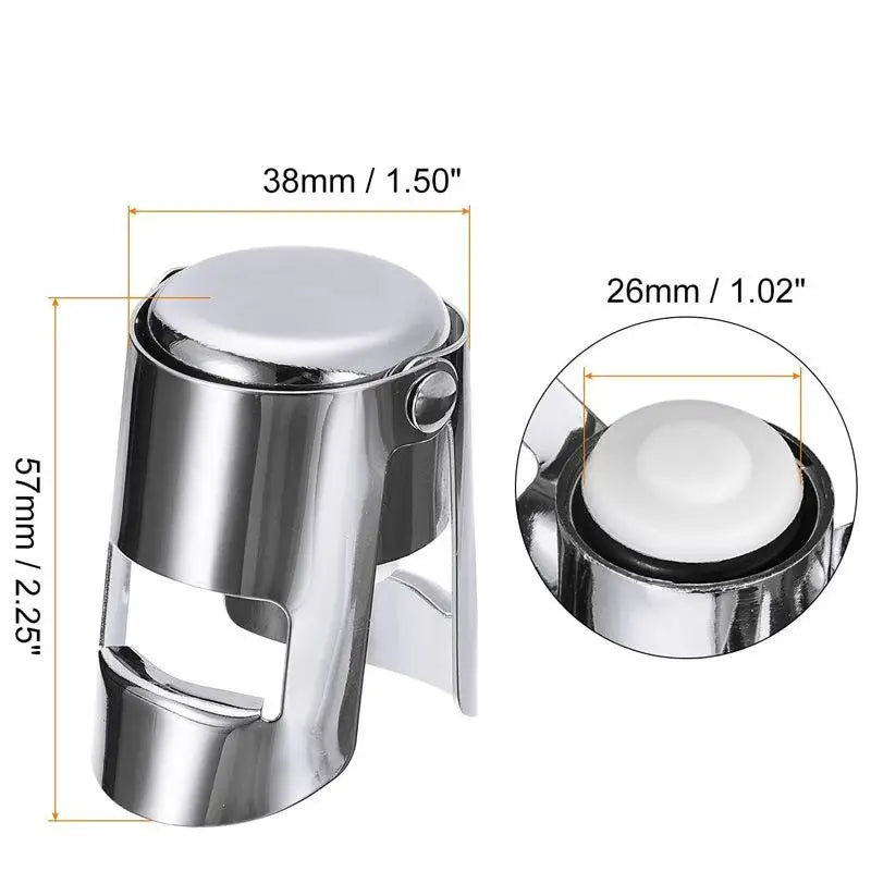 Stainless Steel Wine & Champagne Bottle Stopper Cork Plug Wine Bottle Stopper Qme