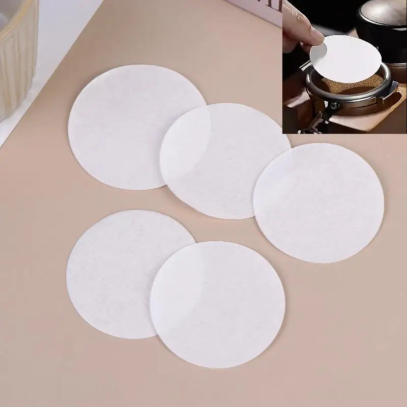 100 Unbleached Coffee Puck Screens for 51–58mm Portafilter Espresso Puck Screen Qme
