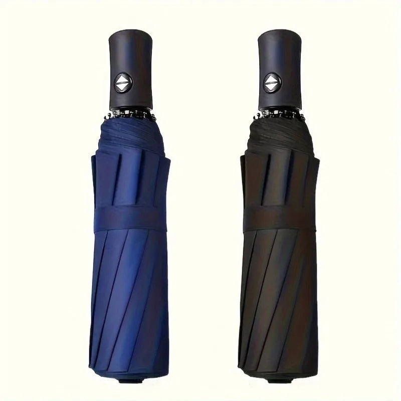 8-Rib Auto Folding Umbrella One-Touch Open/Close – Unisex Folding Umbrella Qst