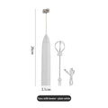 BINCOO Handheld Electric Milk Frother – USB Rechargeable Whisk Milk Frother Qst White