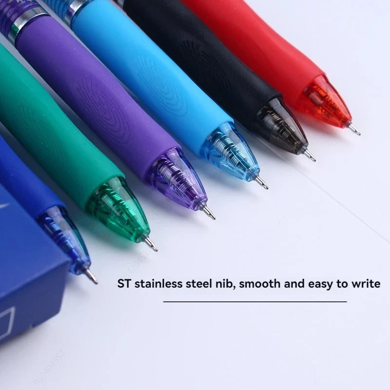 6-Color Erasable Gel Pens Refillable Retractable ST Tip 0.5mm Erasable Gel Pen Set Qme