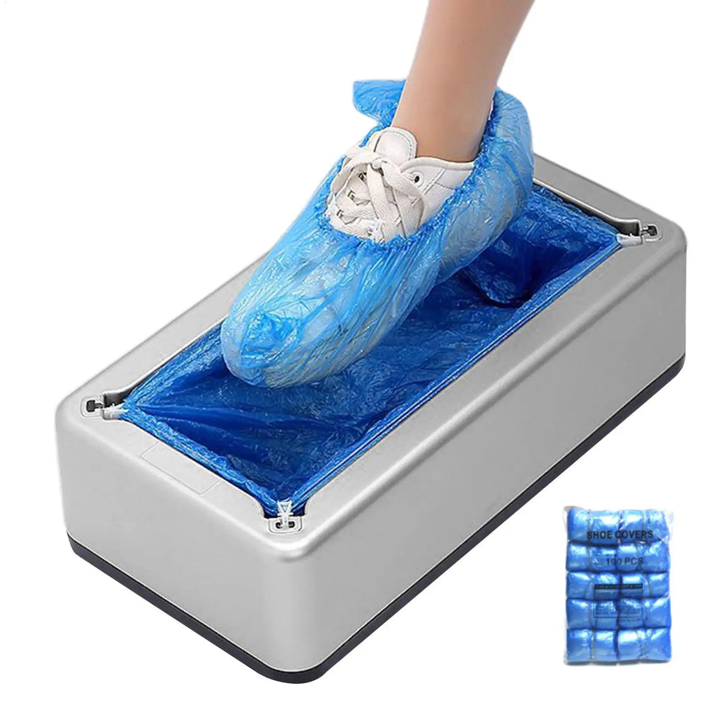 Automatic Shoe Cover Dispenser – Portable with 100 Non-Slip Covers Shoe Cover Dispenser Qme