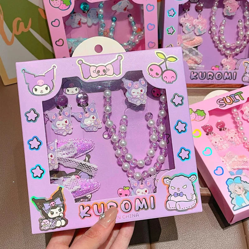 Kuromi Cartoon Sweet Resin Jewelry Set – 8 Color Options Resin Jewelry Set Qme