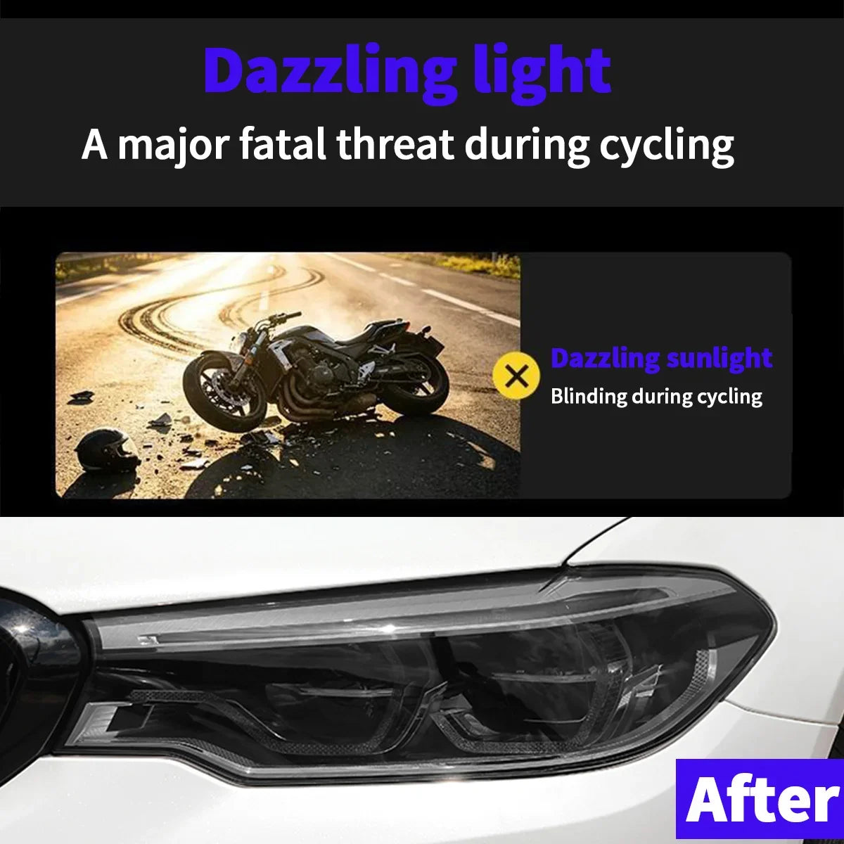 UV Color Change TPU PPF Photochromic Car Headlight Film Headlight Protection Film Qme