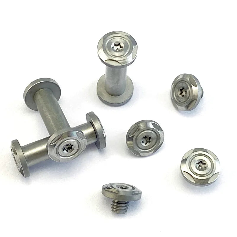 Stainless Steel DIY Knife Handle Screws 10-Set M4 Plum Bolts Knife Handle Screws Qst