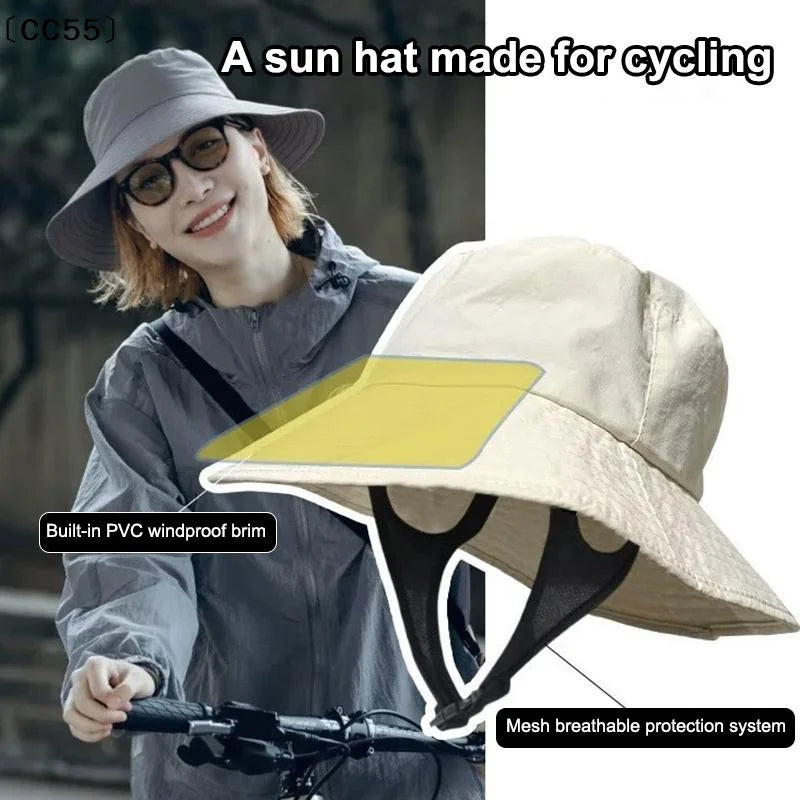 Wide Brim UV Sun Hat – Windproof, Adjustable, Unisex Outdoor Cap Wide Brim Sun Hat Qst