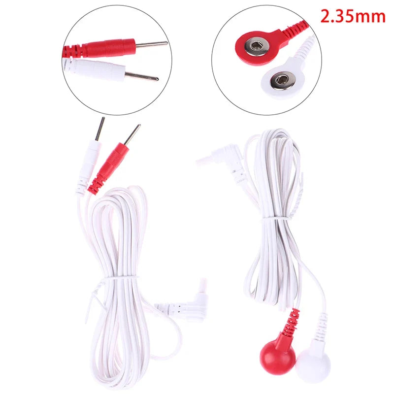 TENS Unit Replacement Lead Wires – DC Jack Electrode Cables TENS Electrode Cable Qme