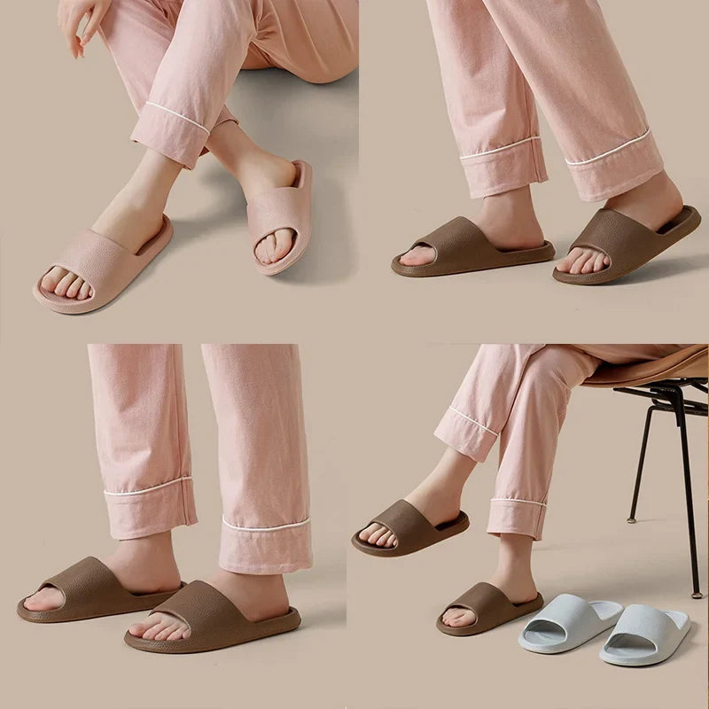 Women's Lightweight EVA Flat Sandals & House Slippers Flat Slide Slippers Qme
