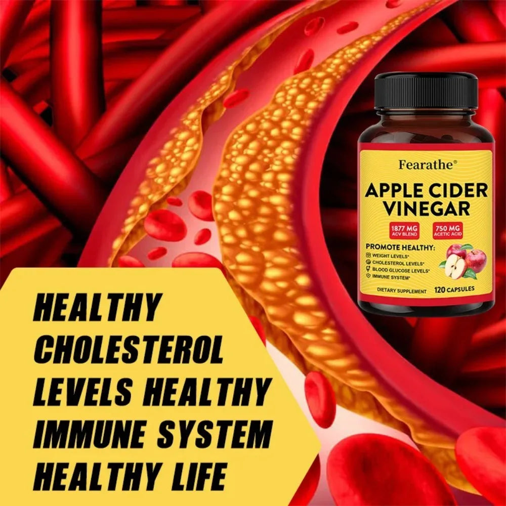 Apple Cider Vinegar Capsules 1877mg – Zinc & Vitamin D3 Wellness Supplement Qst