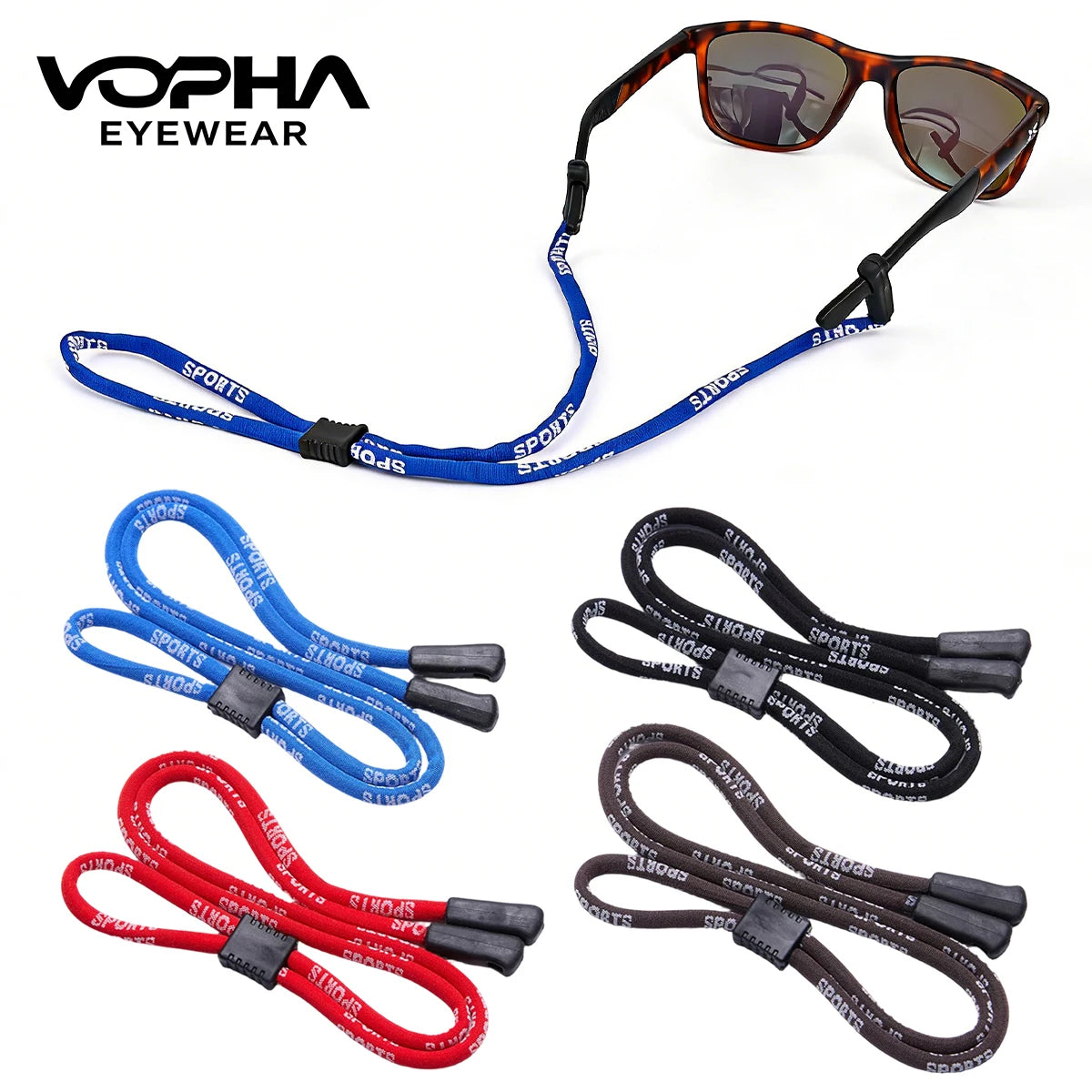 VOPHA Adjustable Eyeglass Strap Cord Lanyard – Sports Retainer Eyeglass Strap Retainer Qst