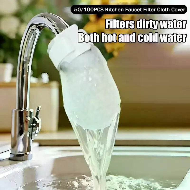 Tap Water Faucet Filter Cotton – Anti-Splash, Filters Rust & Scale Faucet Filter Insert Qme