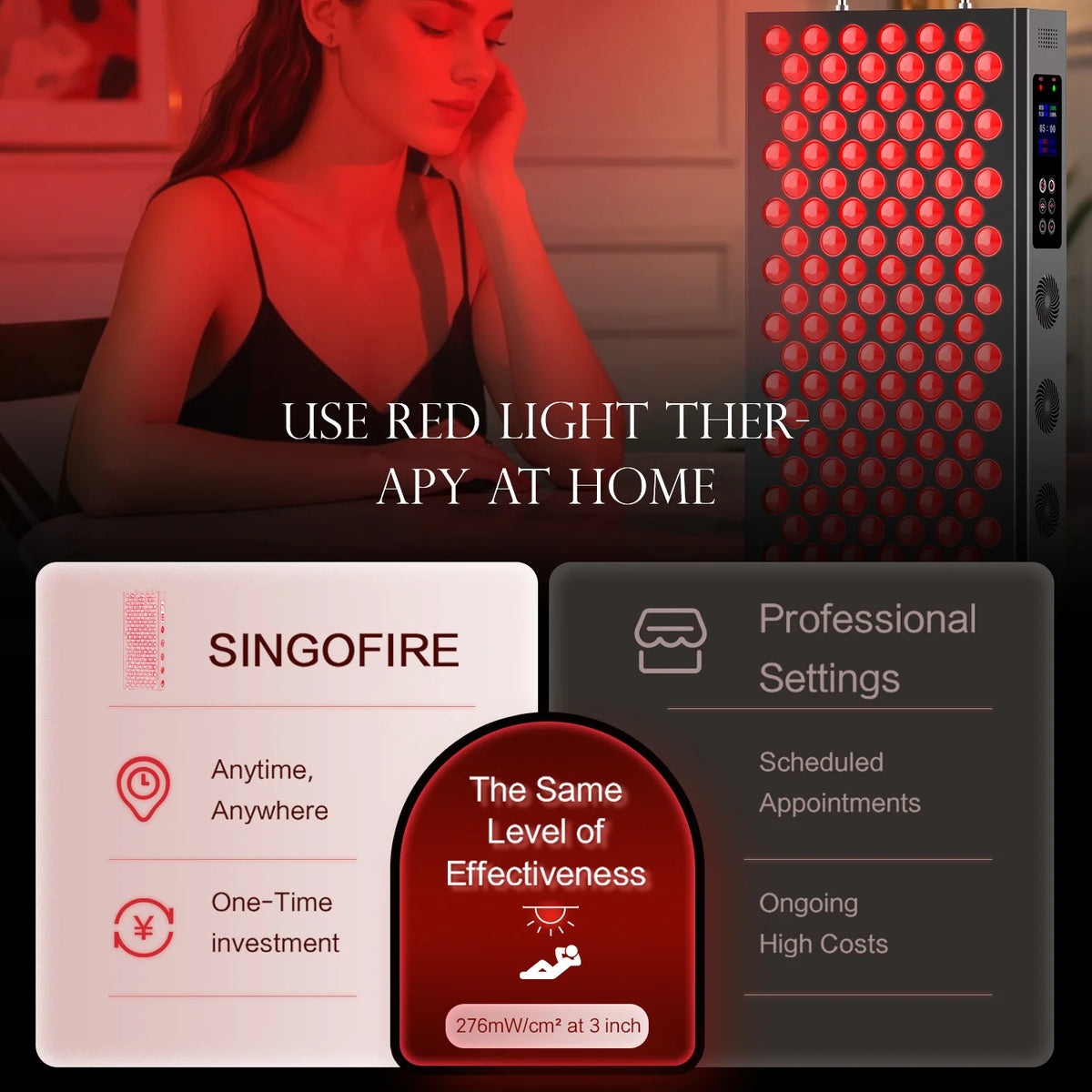 S720PRO Dual Chip LED Red Light Therapy Panel 660nm 850nm Red Light Therapy Panel Qst