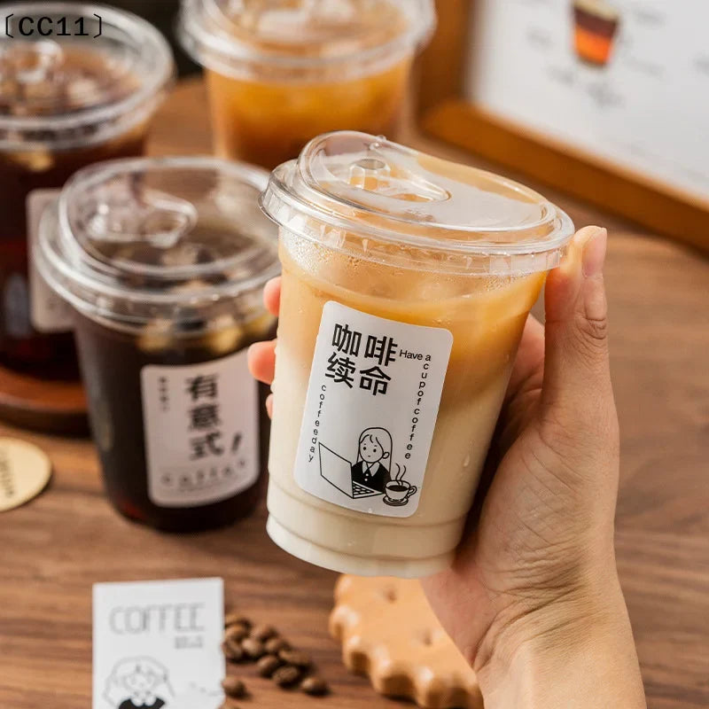 Disposable Transparent Cup Lids – Coffee, Milk Tea & Smoothies Disposable Cup Lids Qme