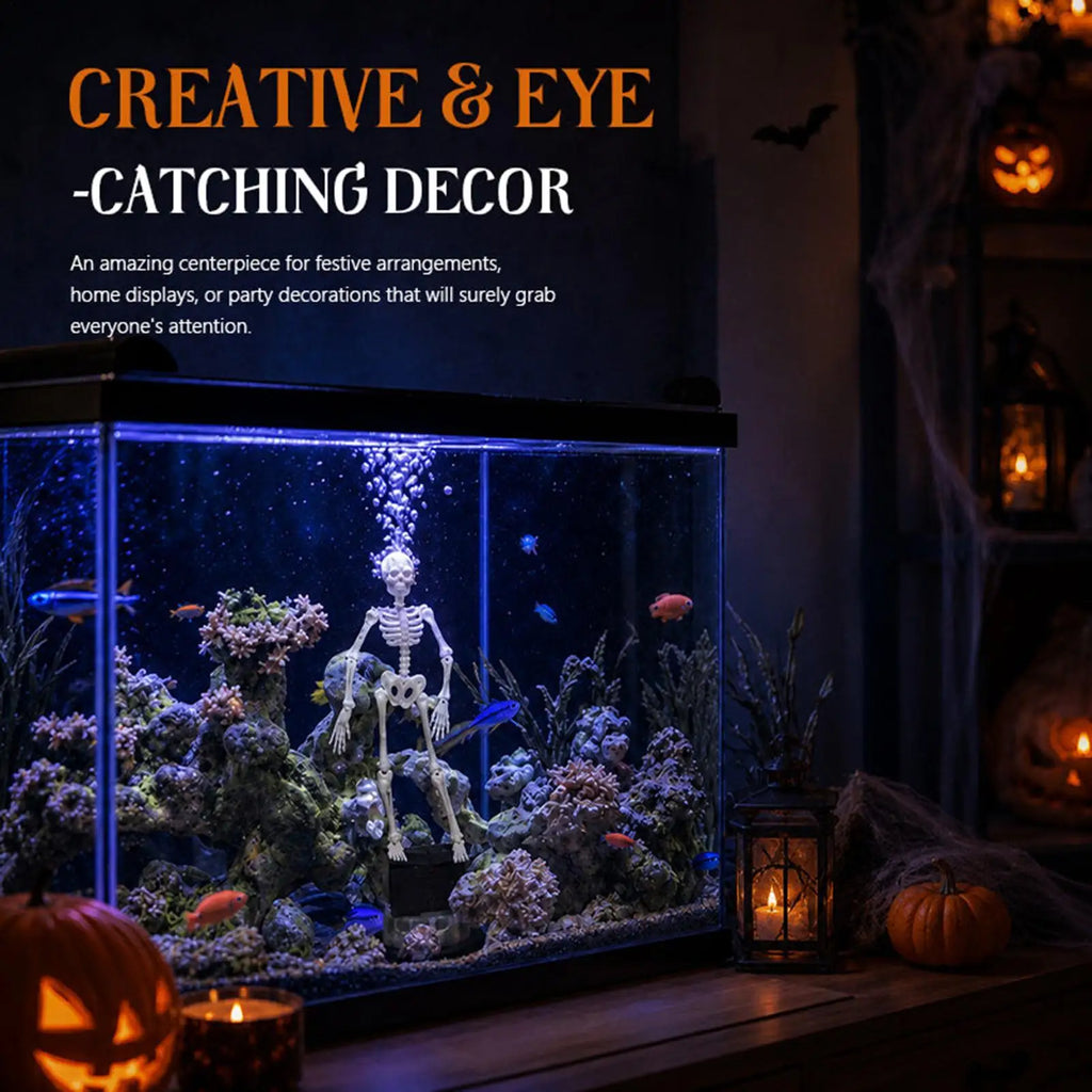 Skeleton Bubbler Aquarium Decor | 3D Printed Halloween 7x4 In Aquarium Bubbler Decor Qme
