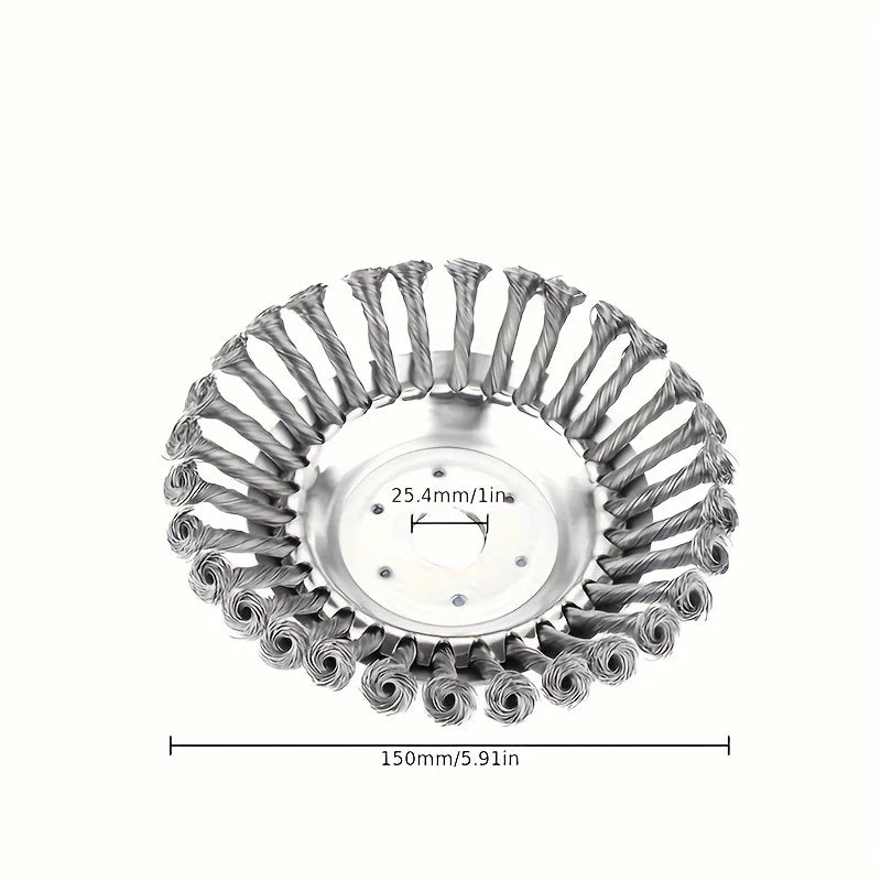 Heavy-Duty Wire Trimmer Head – Rust-Proof High Carbon Steel Trimmer Head Accessory Qme
