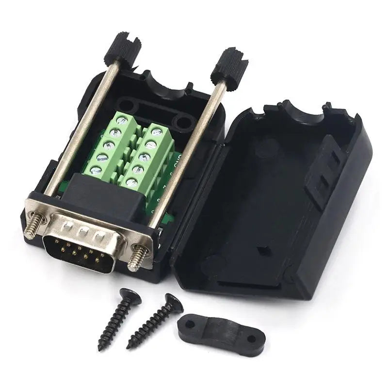 DB9 RS232 Male Connector – Solder-Free Screw Terminals Serial Port Connector Qme A3