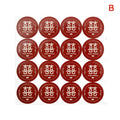 16pcs Double Happiness Wedding Stickers – Red Blessing Labels Wedding Stickers Qst B