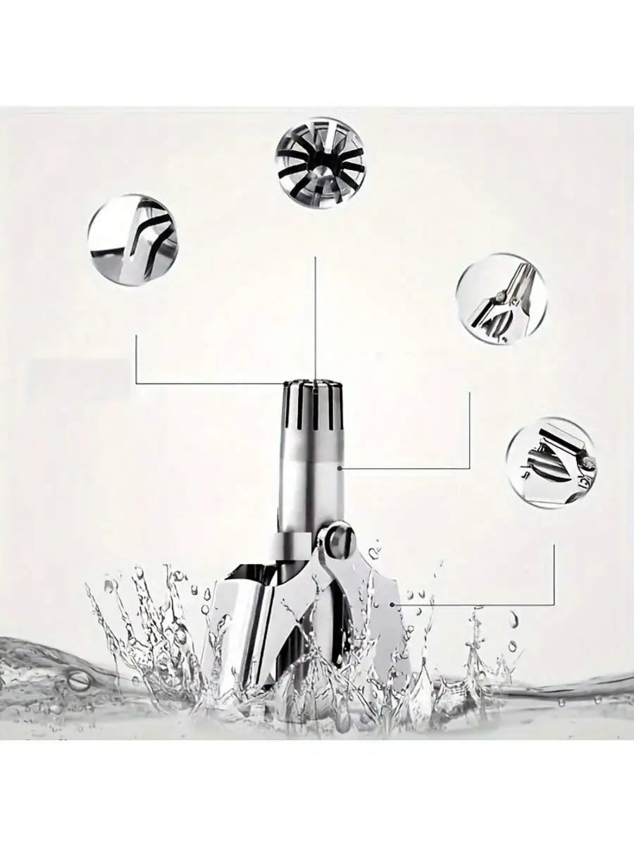 Men's Manual Stainless Steel Nose Hair Trimmer | Round Head Nose Hair Trimmer Qme