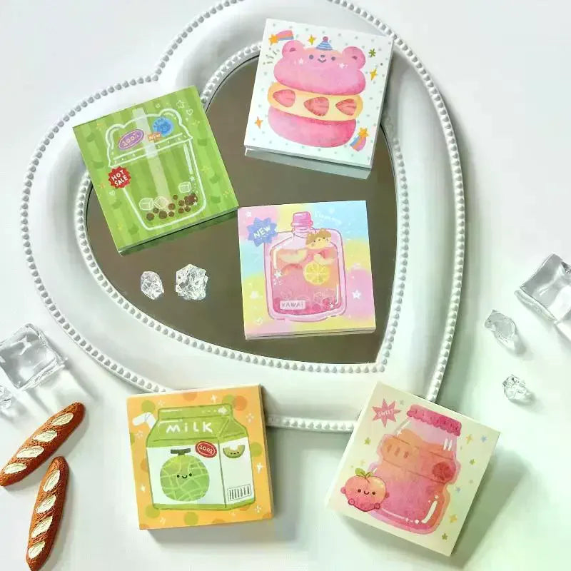 Cute Cartoon Food Memo Sticker Paper | DIY Craft Notes 5x5cm Memo Sticker Paper Qme