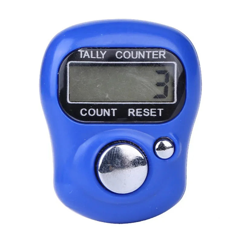 Mini LED Digital Finger Counter – Islamic Tally Bead Clicker Ring Digital Tally Counter Qme Blue
