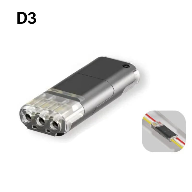 Quick Wire Connector Self-Stripping Plug – Dual Line Cable Wire Connector Qme D3 10PCS