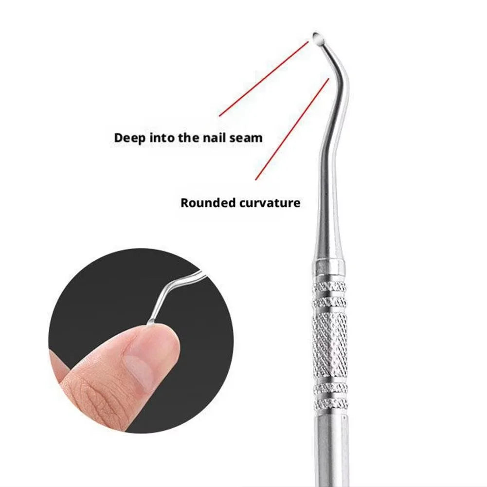 Double-Headed Stainless Steel Toenail Care Tool Set | Qme Nail Care Tool Qme