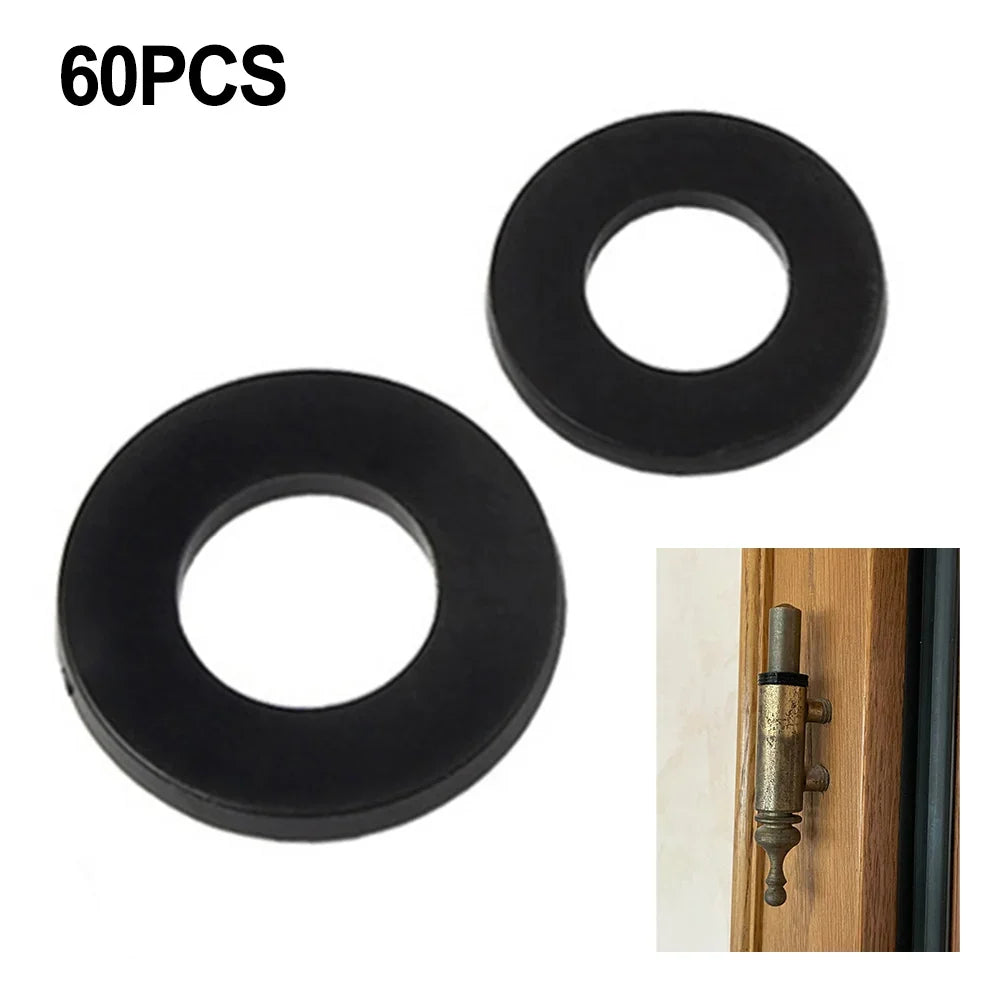 60pcs Plastic Washer Rings for Door Hinge & Kitchen Sink Fittings Hardware Washer Rings Qme