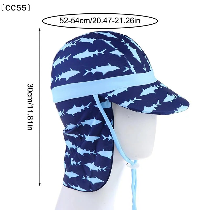 Kids Wide Brim Anti-UV Sun Hat – Lightweight Multicolor Nylon Cap Kids Sun Hat Qst