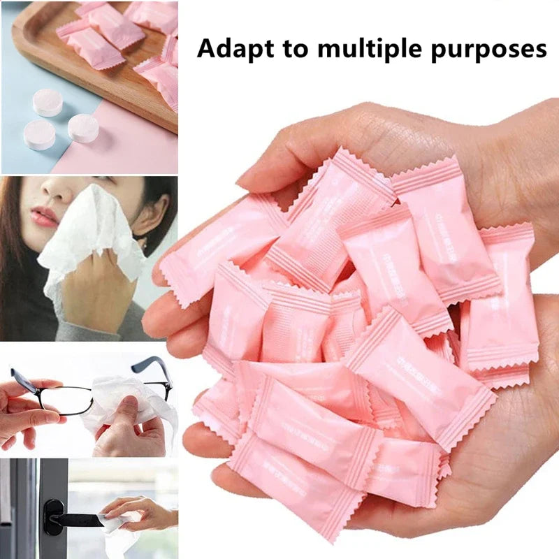 20 Mini Compressed Disposable Towel Capsules – Face & Travel Compressed Towel Capsules Qme