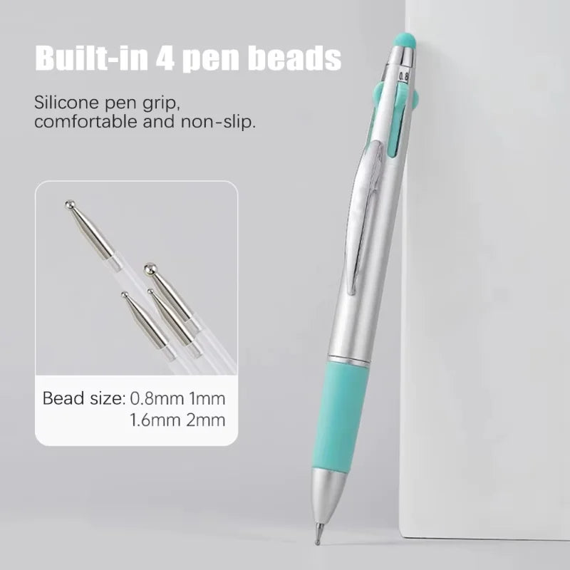 5-in-1 Nail Dotting Pen – Nail Art Manicure Kit Home & Salon Nail Art Dotting Tool Qst green