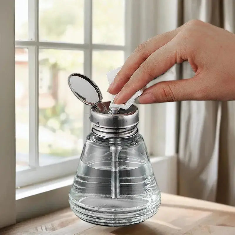Refillable Glass Pump Dispenser Bottle – Nail Polish & Remover Nail Pump Dispenser Qme