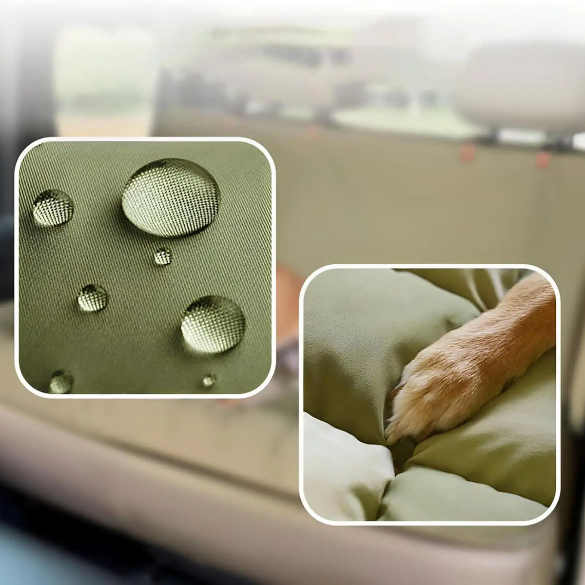 Foldable Dog Back Seat Cover & Car Cushion Mat | Qme Dog Car Seat Cover Qme