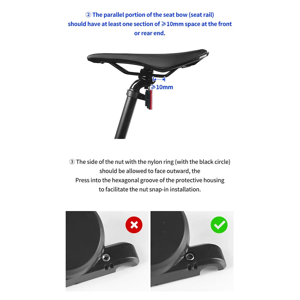 Anti-Theft Bike GPS Tracker Sleeve – AirTag Saddle Mount Bike Tracker Mount Qme