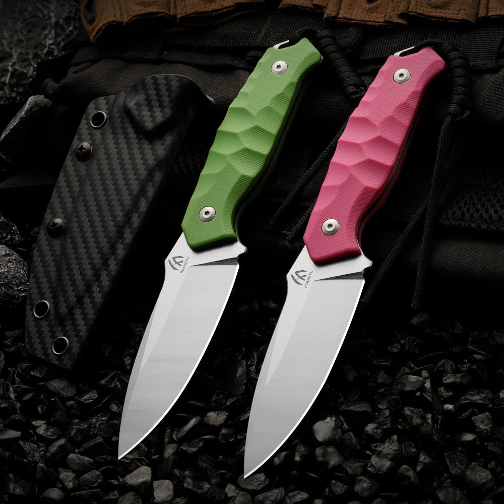 Outdoor Camping Knife with Sheath – Stainless Steel Fixed Blade Fixed Blade Knife Qst