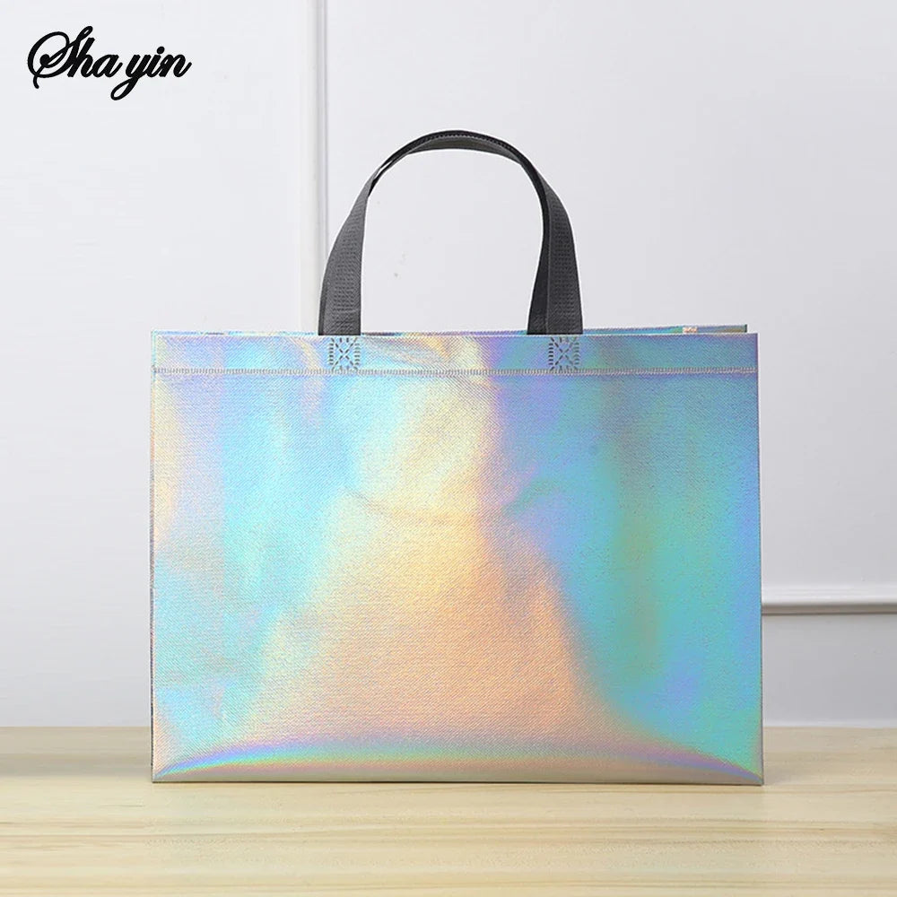 Silver Reusable Grocery Tote Organizer Bag | Qme Reusable Tote Bag Qme