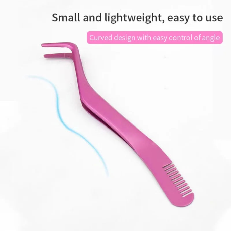 Stainless Steel Eyelash Comb Tweezers – Anti-Static Eyelash Tweezers Qme