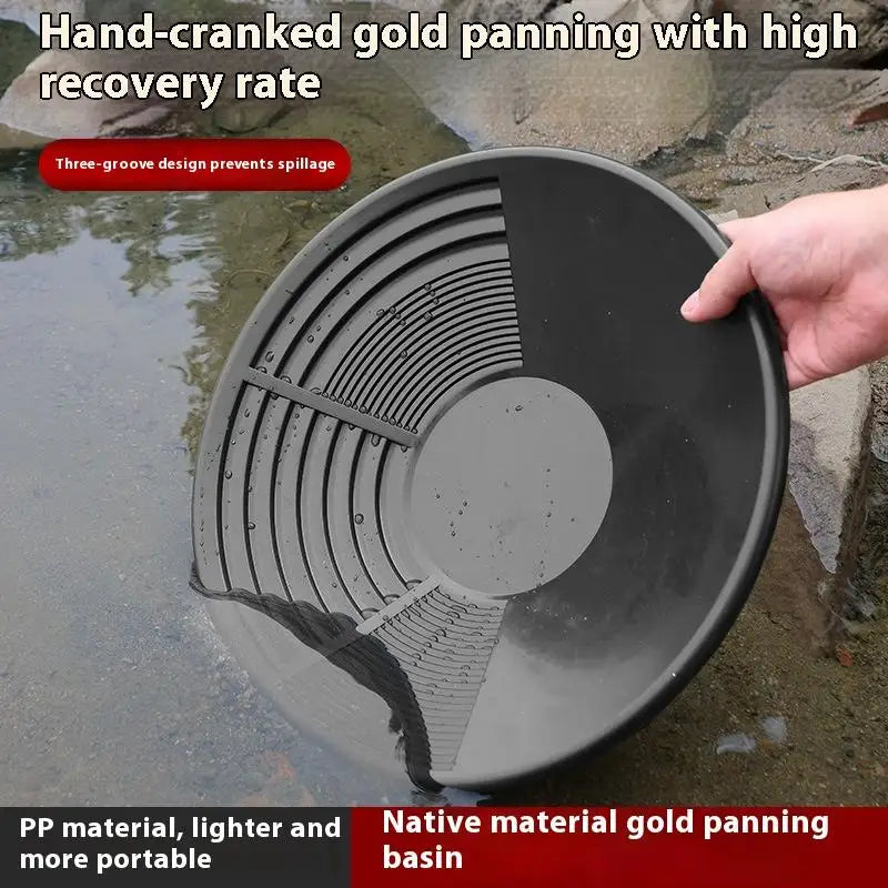 Riffle Design Gold Pan 35cm – PP Prospecting & Panning Pan Gold Panning Pan Qme