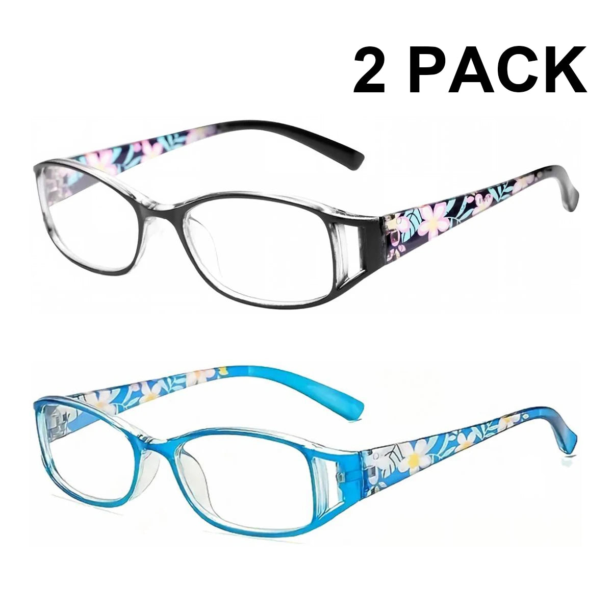 VOPHA Women's Anti-Blue Light Reading Glasses Ultralight L8 Reading Glasses Qst Black-Blue +250