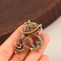 Retro Brass Dragon Figurine – Feng Shui Lucky Decor Brass Dragon Figurine Qme Default Title