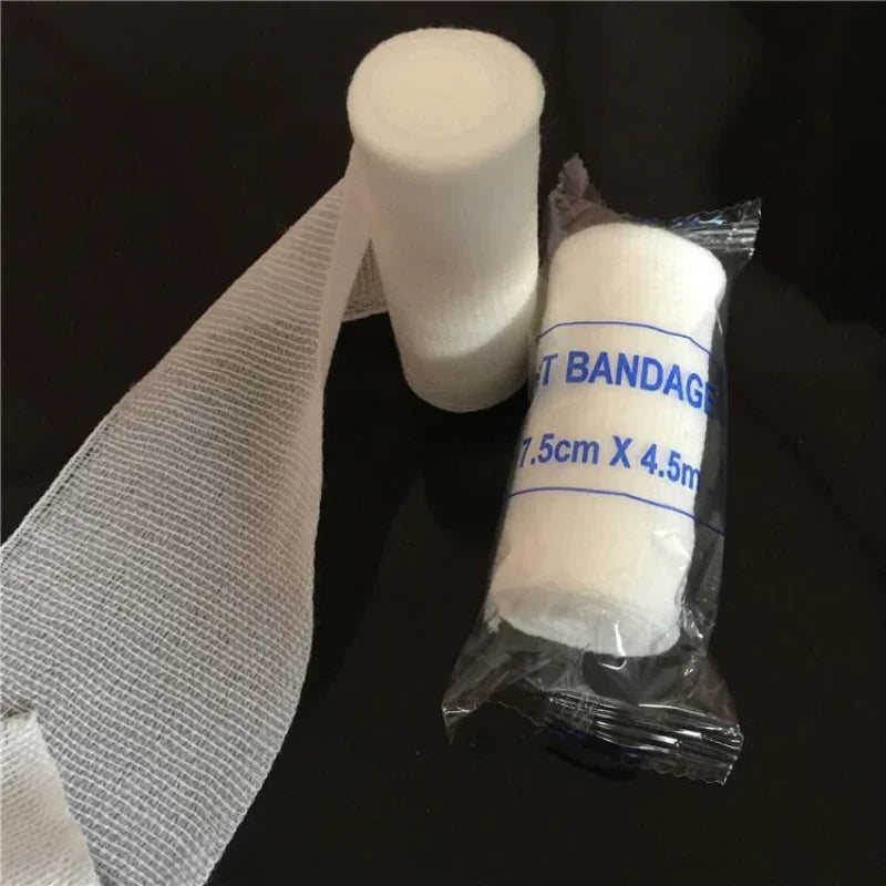 Elastic Cotton Gauze Bandage – Breathable First Aid Wrap First Aid Bandage Qme