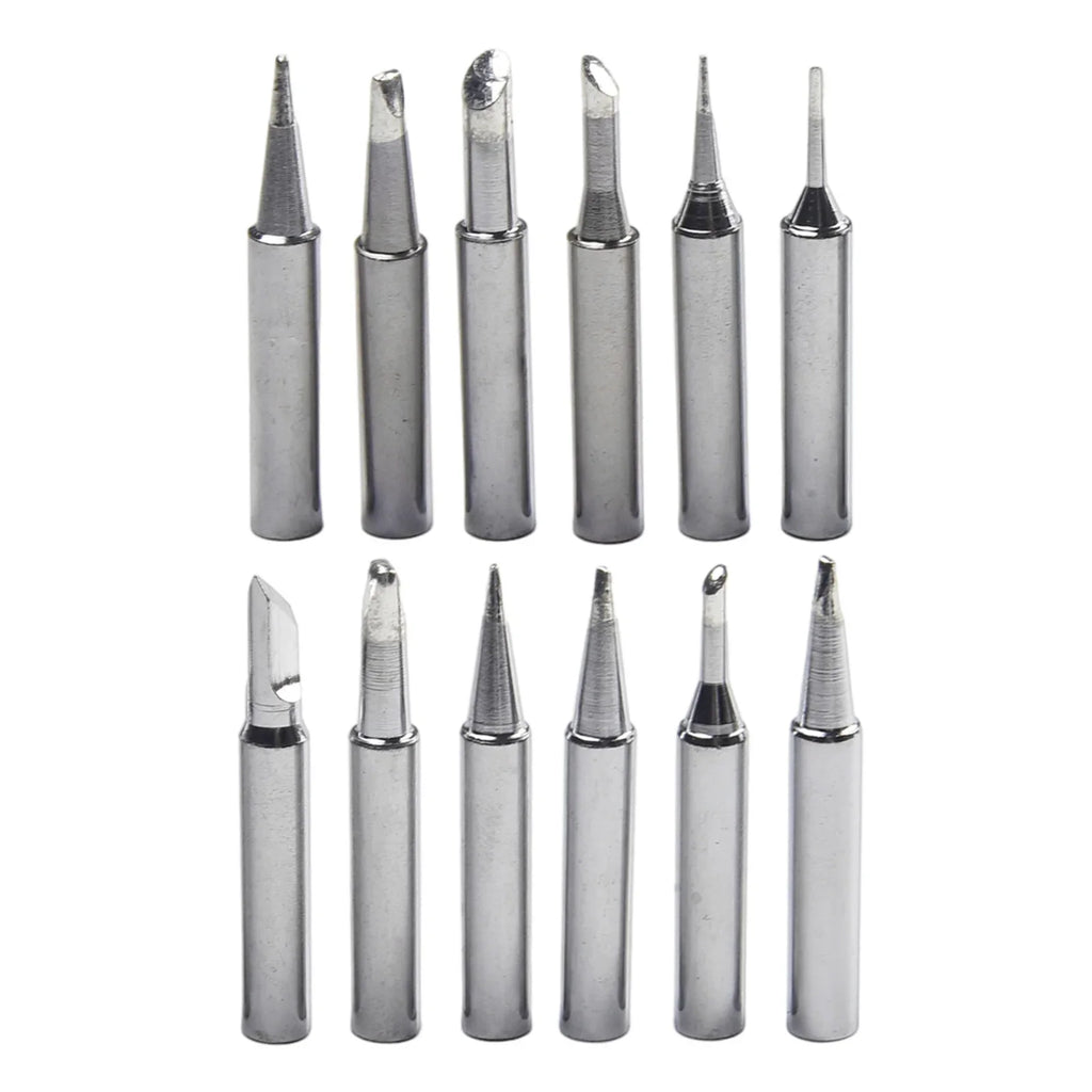 12-Pc Soldering Iron Tips 900M-T for 936 937 852D Stations Soldering Iron Tips Qme