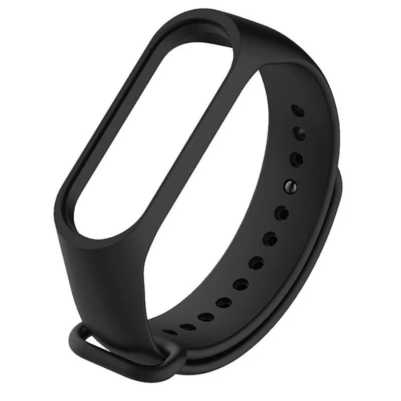 Silicone Replacement Band for Xiaomi Mi Band 3 4 5 6 7 8 Smartwatch Replacement Band Qme Black For Mi3 Mi4 Band