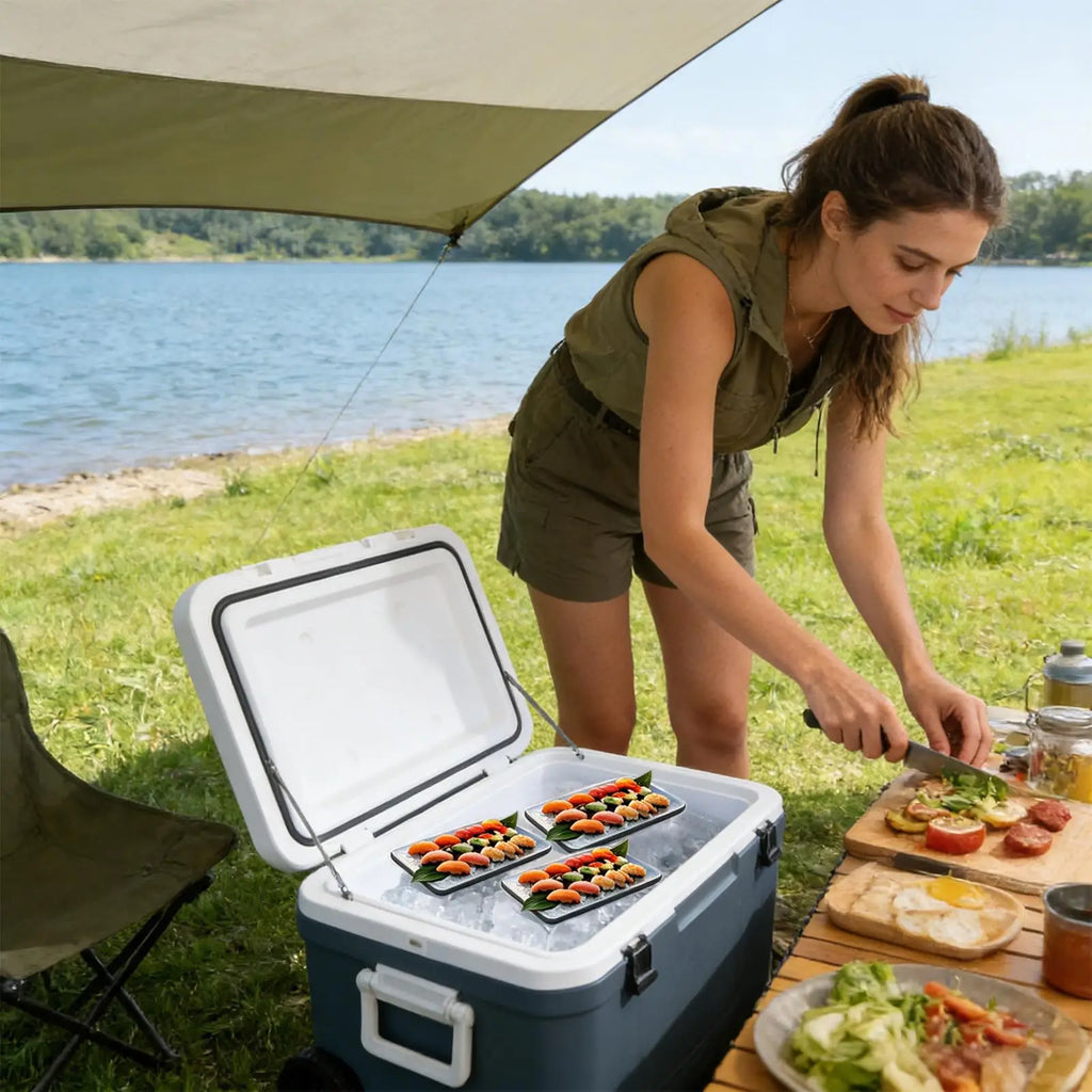 Reusable Stainless Steel Ice Cooling Plate for Lunch Boxes Ice Cooling Plate Qme