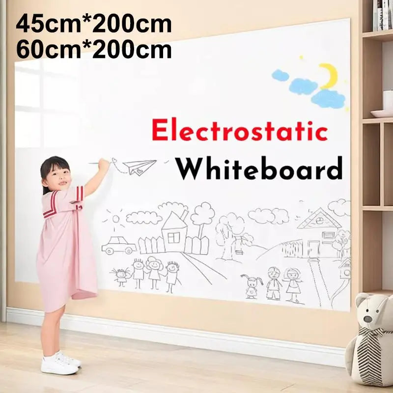 Reusable Electrostatic Whiteboard Wall Decal – Static Cling Whiteboard Wall Decal Qme