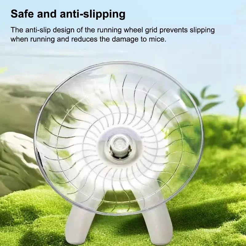 Hamster Running Wheel – Silent Rotary Jogging Toy for Small Pets Hamster Exercise Wheel Qme
